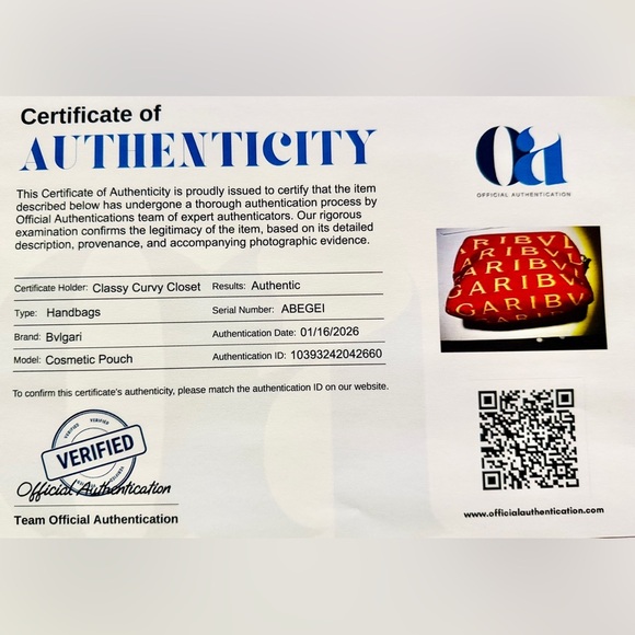 Bvlgari Logo Canvas Cosmetic Pouch – Authentic | COA Included - Picture 11 of 11